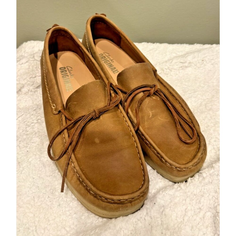 Clarks Godney Moccasin US 11 American tan leather
